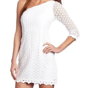 Lilly Pulitzer One Sleeve Daisy Lace Romper EUC Sz S